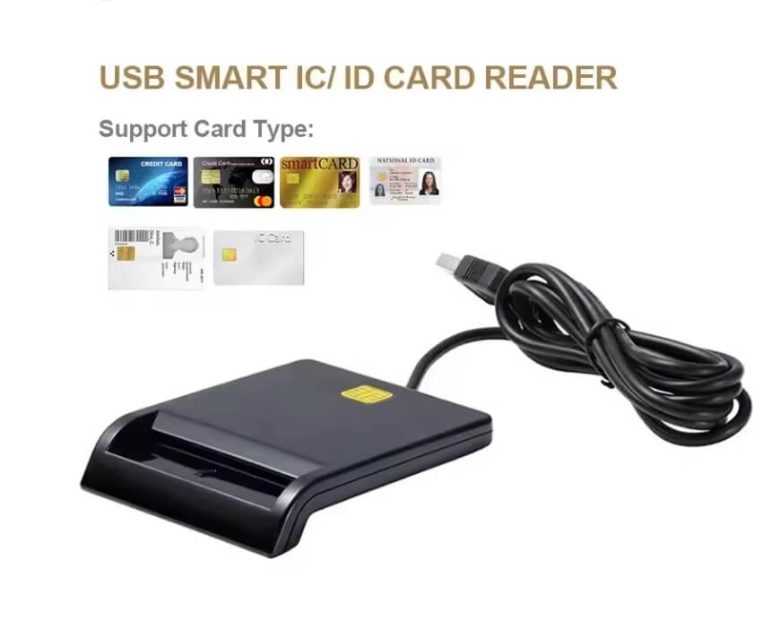 قارئ البطاقات الذكية USB لبطاقة البنك IC/ID EMV جهاز القراءة والكتابة عالي الجودة لنظام التشغيل Windows 7 8 10 Linux OS USB-C