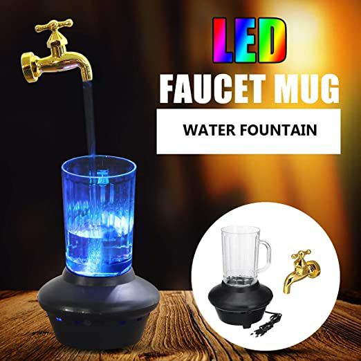 كوب حنفية سحرية معلقة من AJMERI تحفة تدفق نافورة المياه ديكور حنفية الماء الملعقة